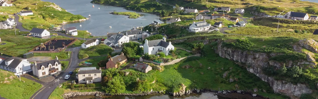 Aerial View ~ The Old Manse At Scalpay (Large)